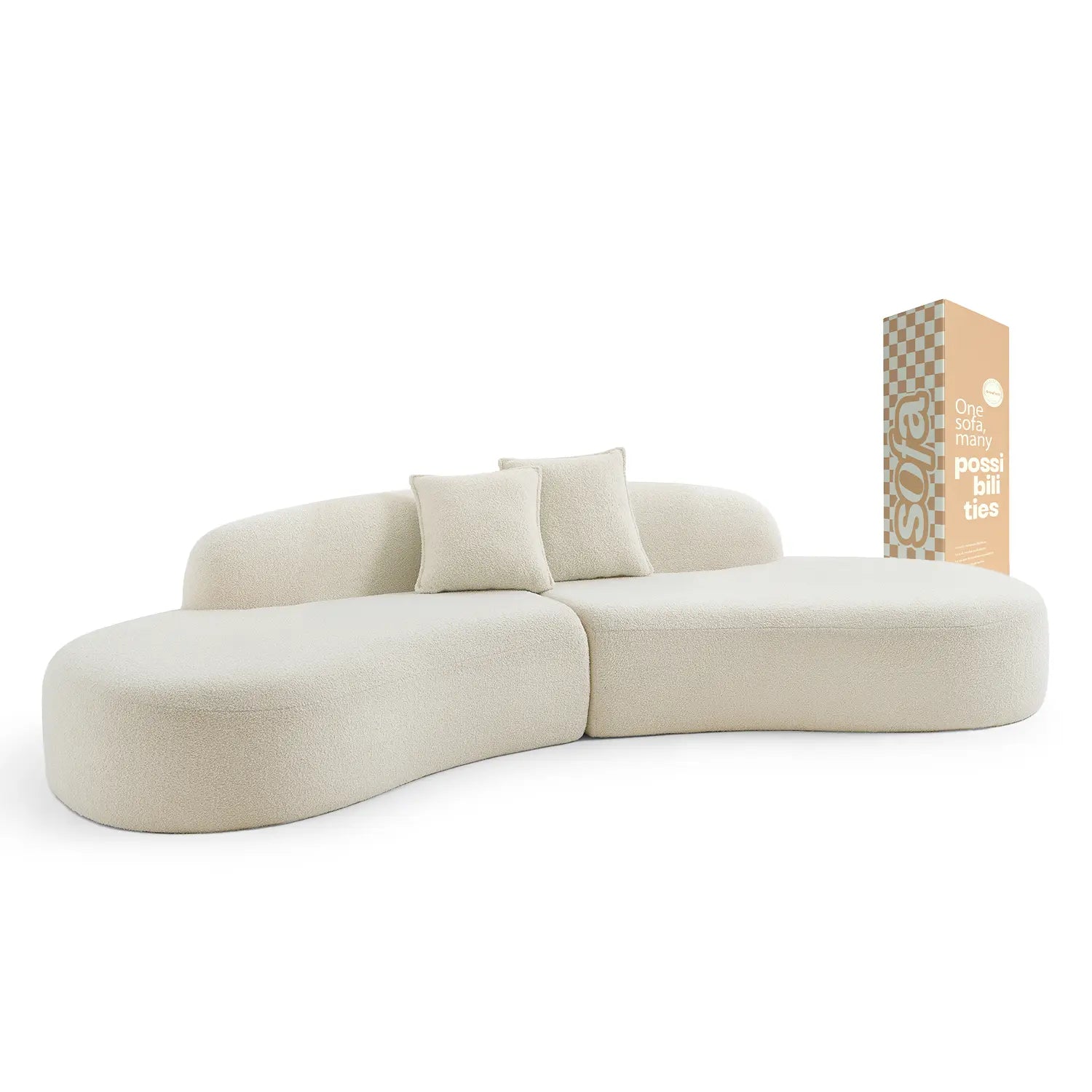 <tc>The growing sofa</tc> Avalon in Boucle – Leinen