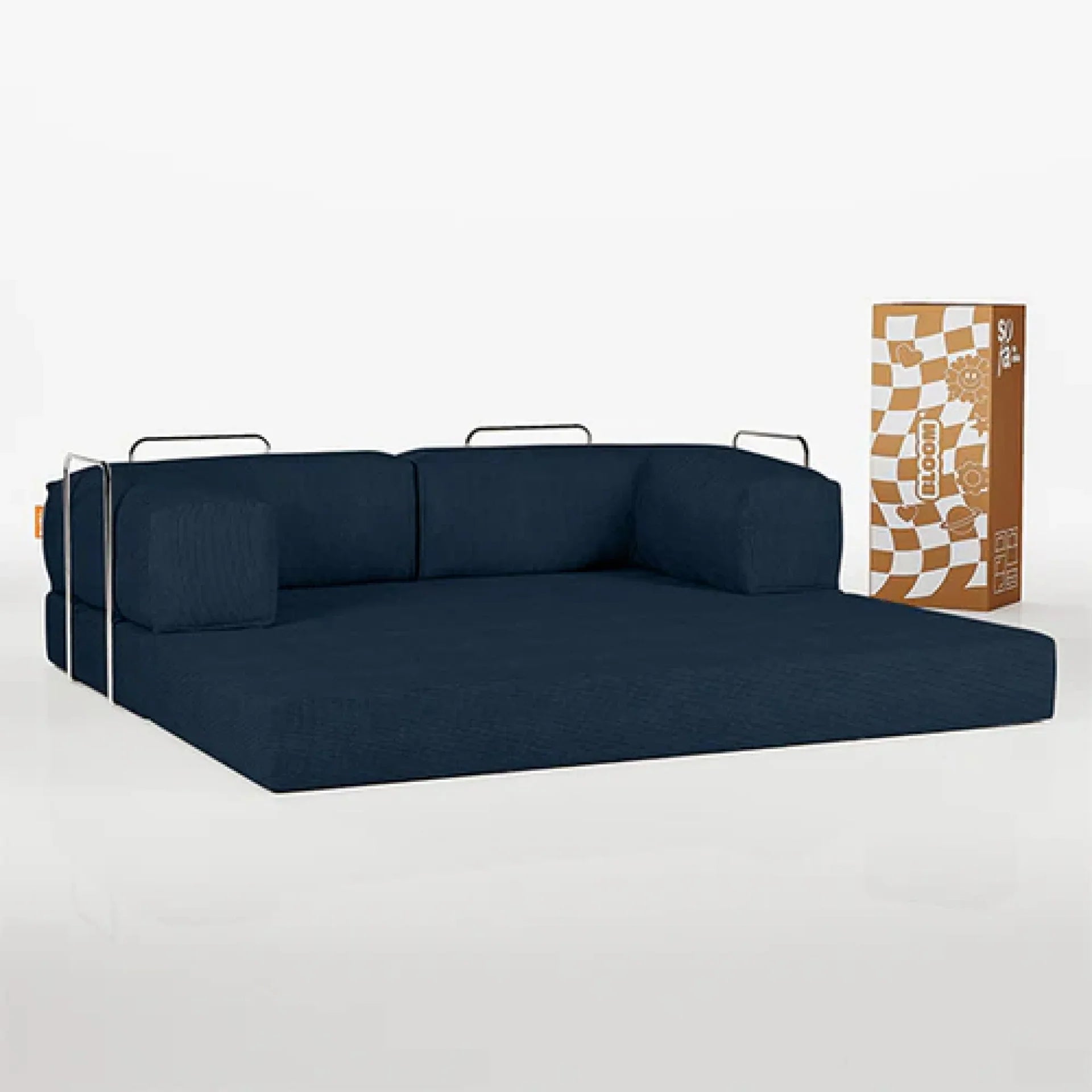 Das Growing Sofa Bloom Schlafsofa Cord – Blau