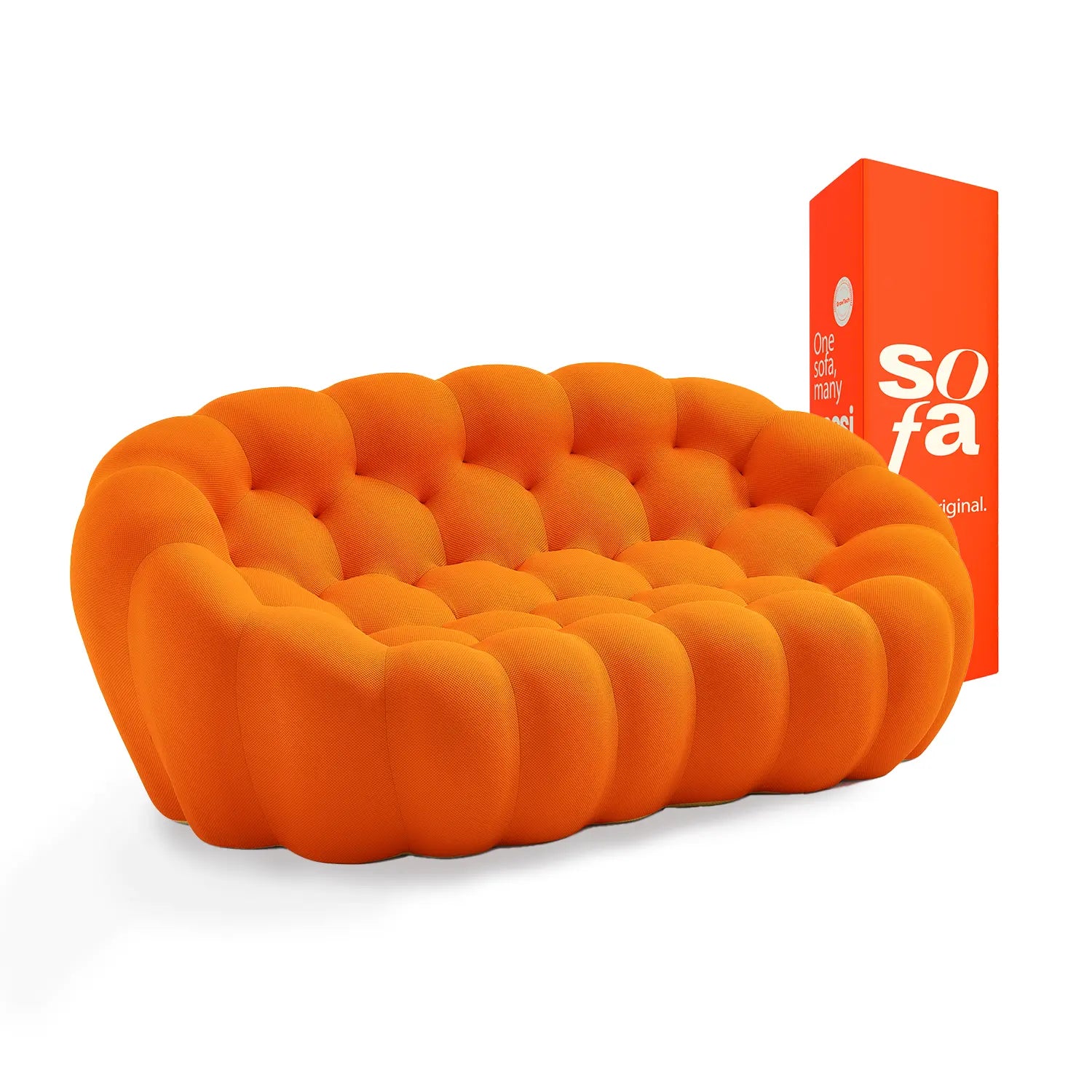 <tc>The growing sofa</tc> cosmo 3 zits in Boucle - Oranje