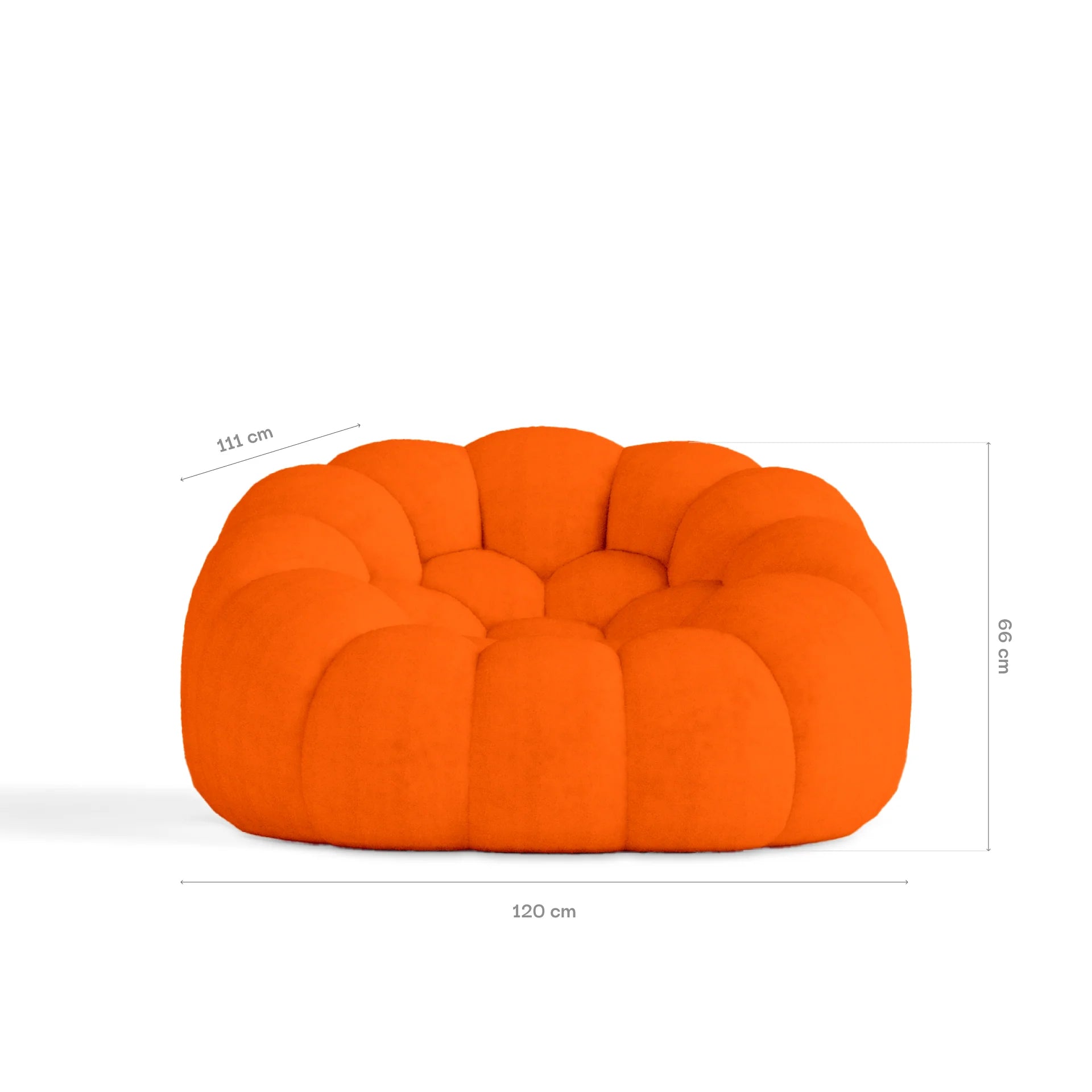 <tc>The growing sofa</tc> cosmo 1 zitplaats in Boucle - Oranje