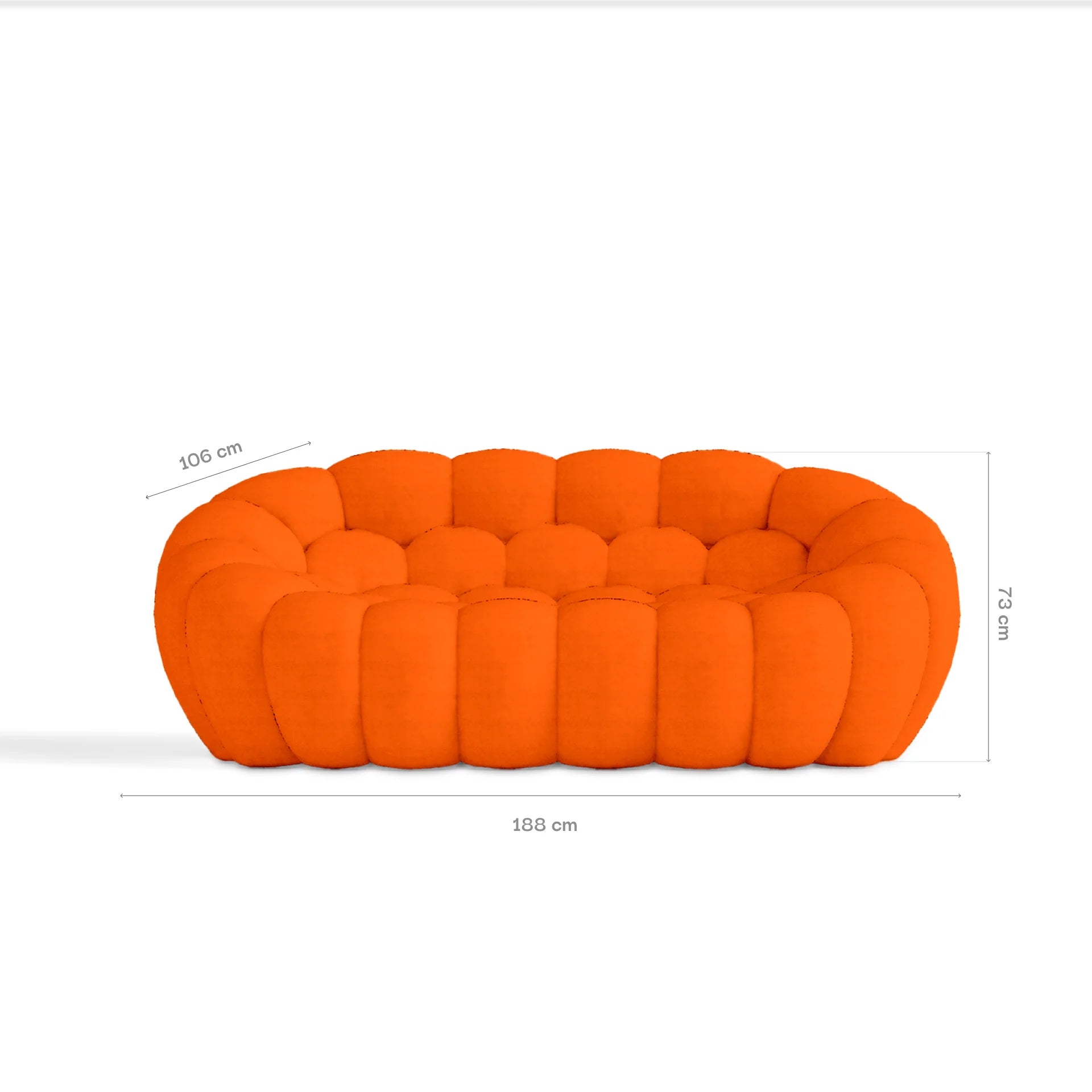 <tc>The growing sofa</tc> cosmo 3 zits in Boucle - Oranje