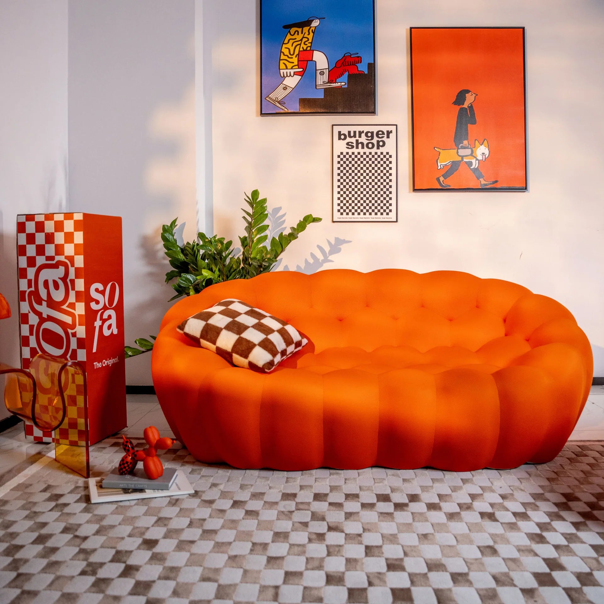 <tc>The growing sofa</tc> cosmo 3 zits in Boucle - Oranje