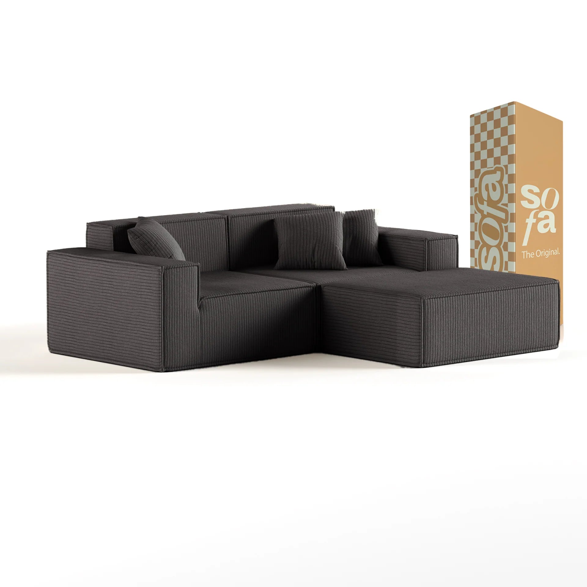 <tc>The growing sofa</tc> Pilion 2 zitplaatsen + 1 chaises in Boucle - Grijs