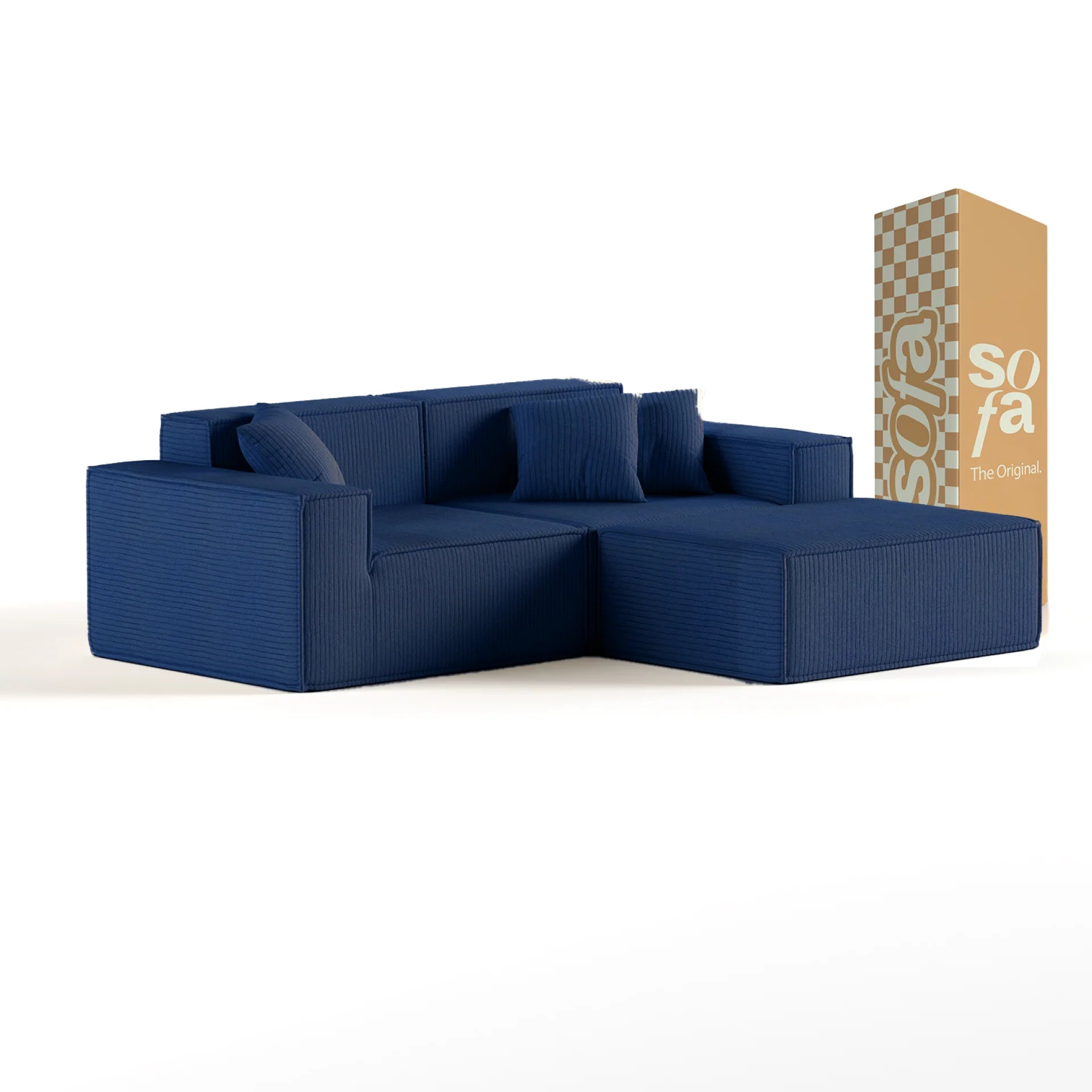 <tc>The growing sofa</tc> Pilion 2 zitplaatsen + 1 chaises in Boucle - Blauw