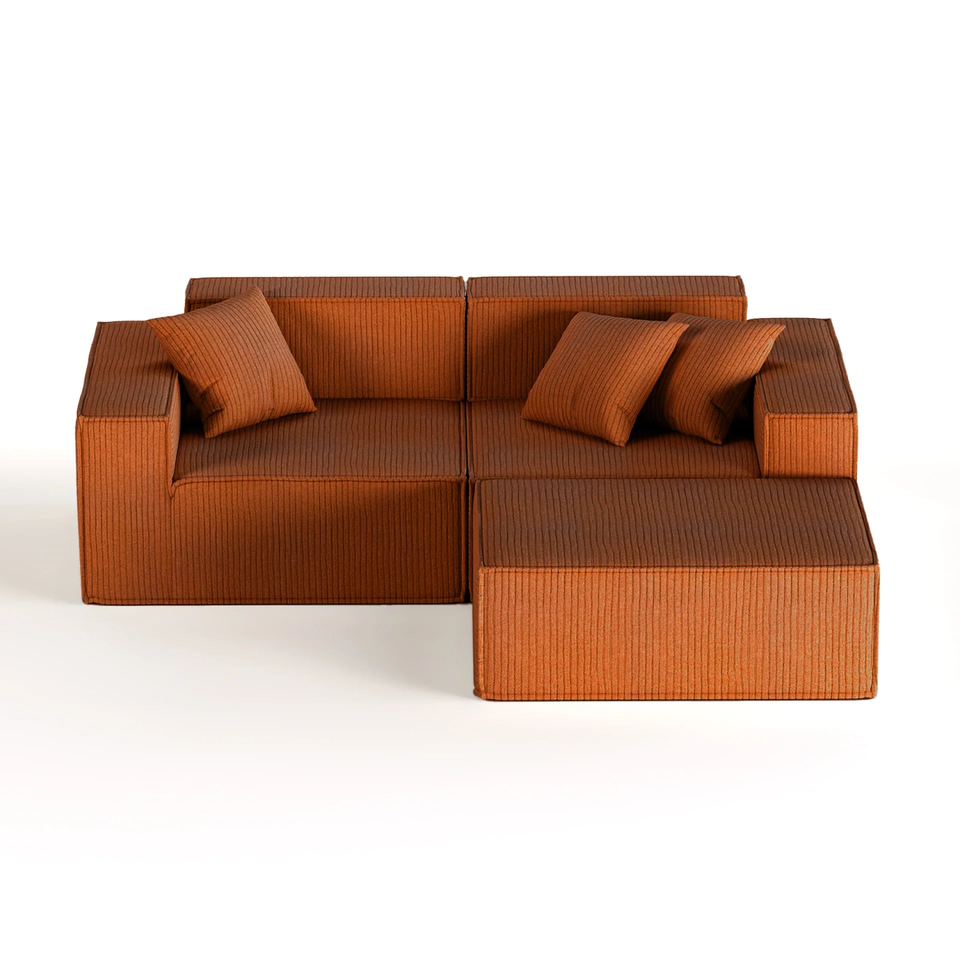 <tc>The growing sofa</tc> Pilion 2 zitplaatsen + 1 chaises in Boucle - Oranje