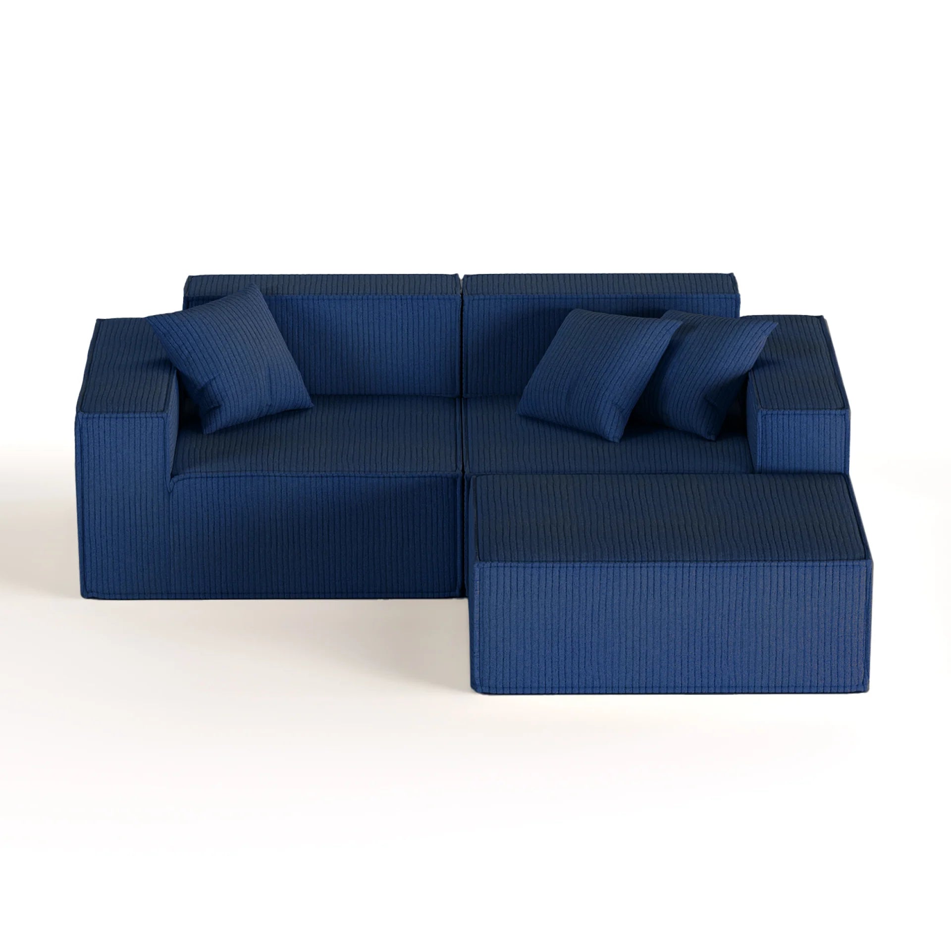 <tc>The growing sofa</tc> Pilion 2 zitplaatsen + 1 chaises in Boucle - Blauw