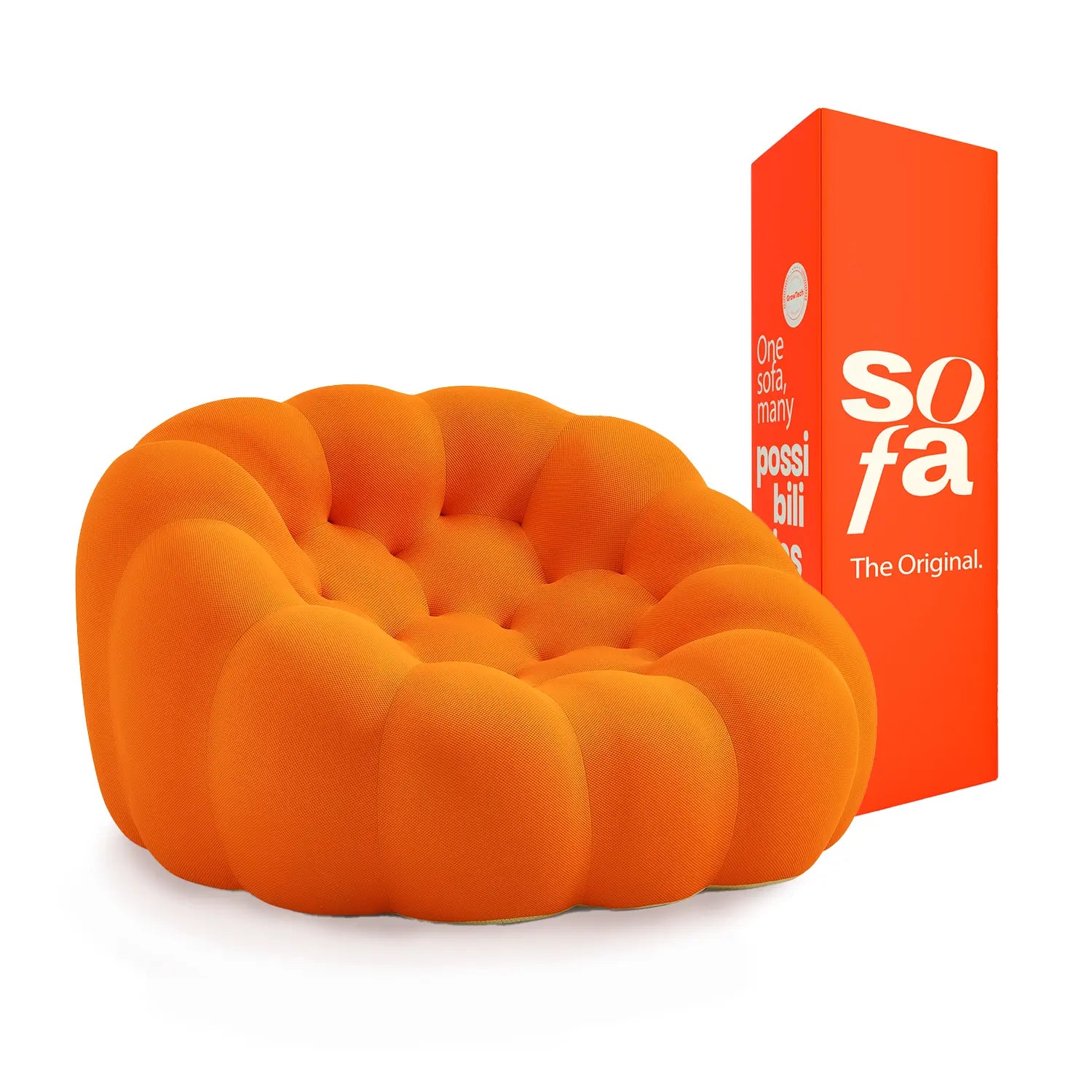 <tc>The growing sofa</tc> cosmo 1 zitplaats in Boucle - Oranje