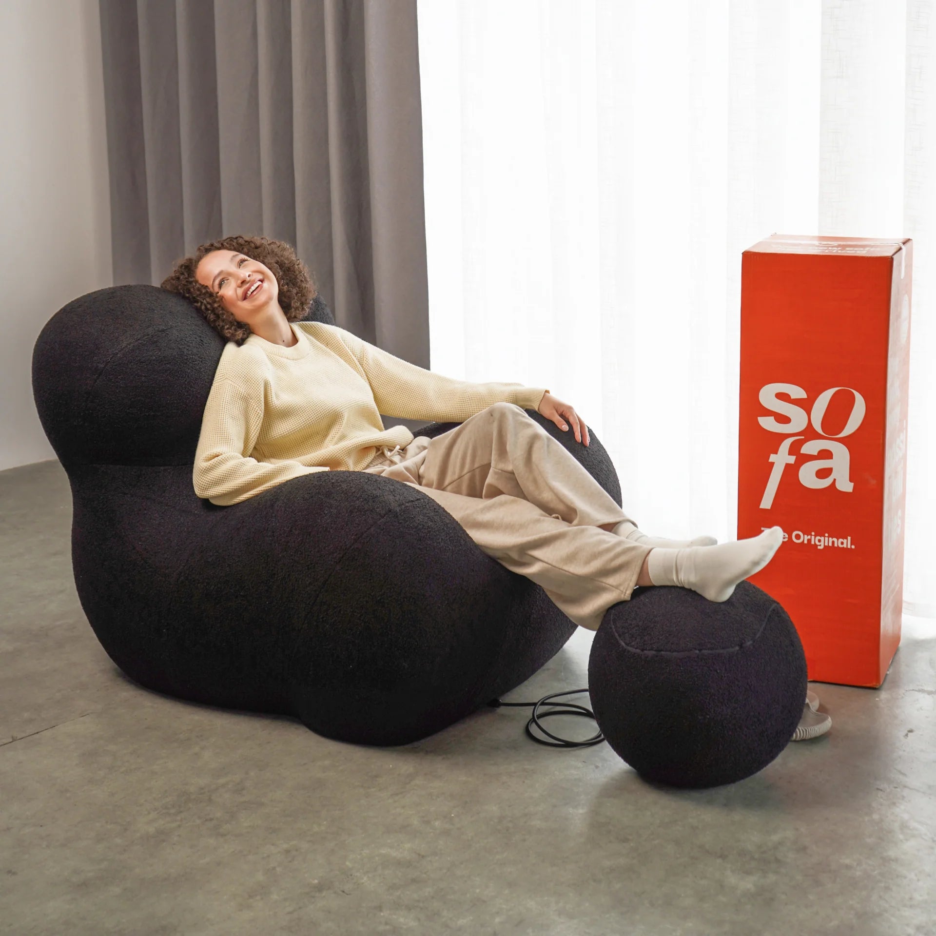 <tc>The growing sofa</tc> Palla – Schwarz