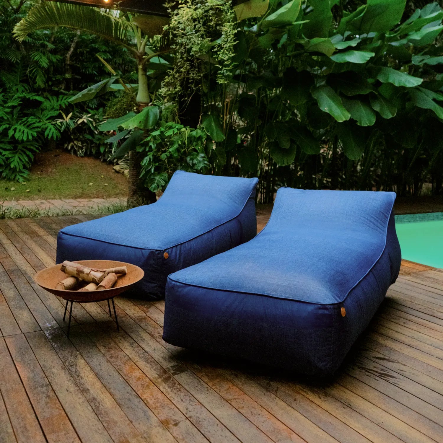 1 Uni Chaise Lounge Set - Navy